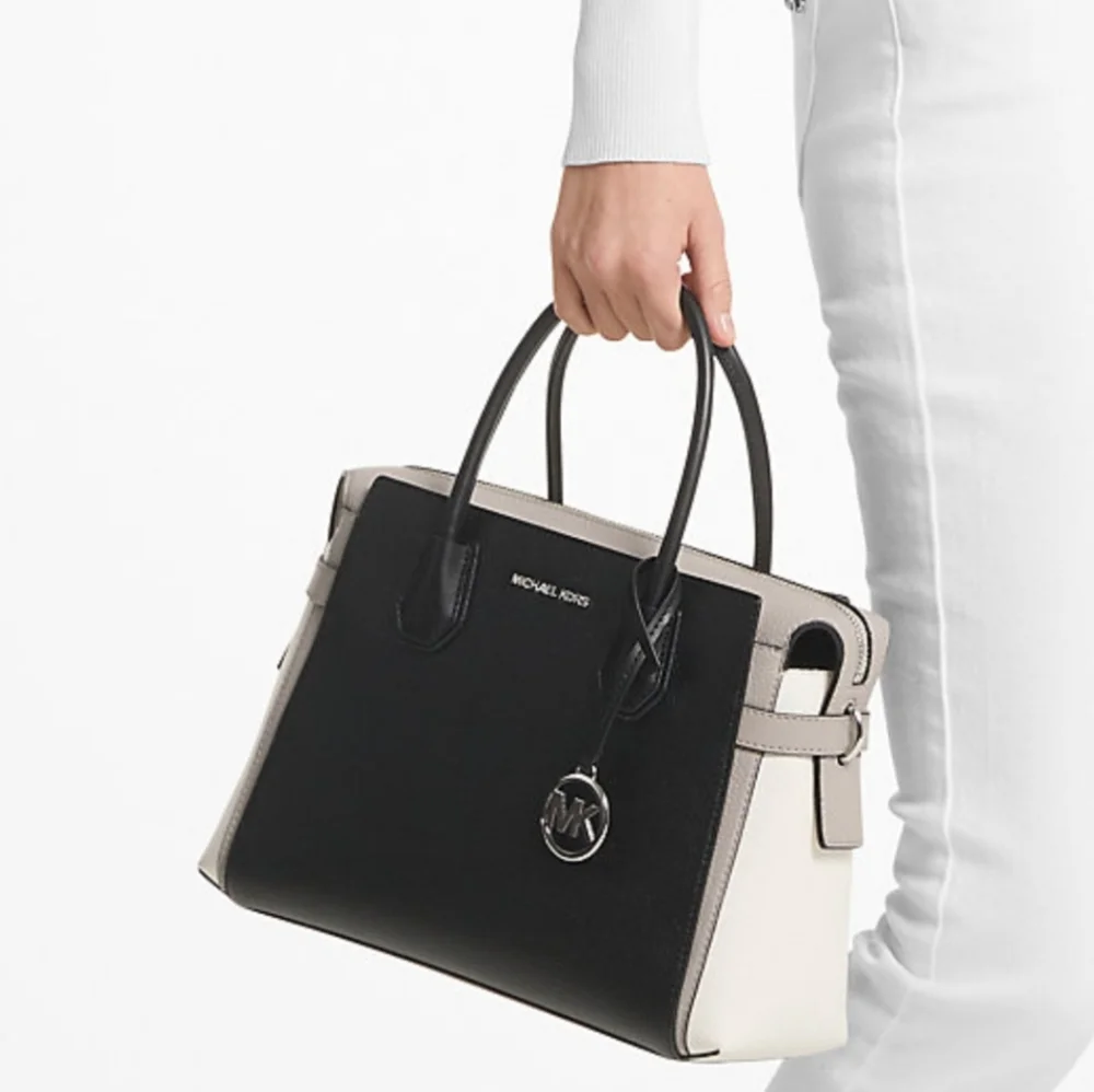 Michael Kors NWT Mercer Medium Color-Block Belted Satchel